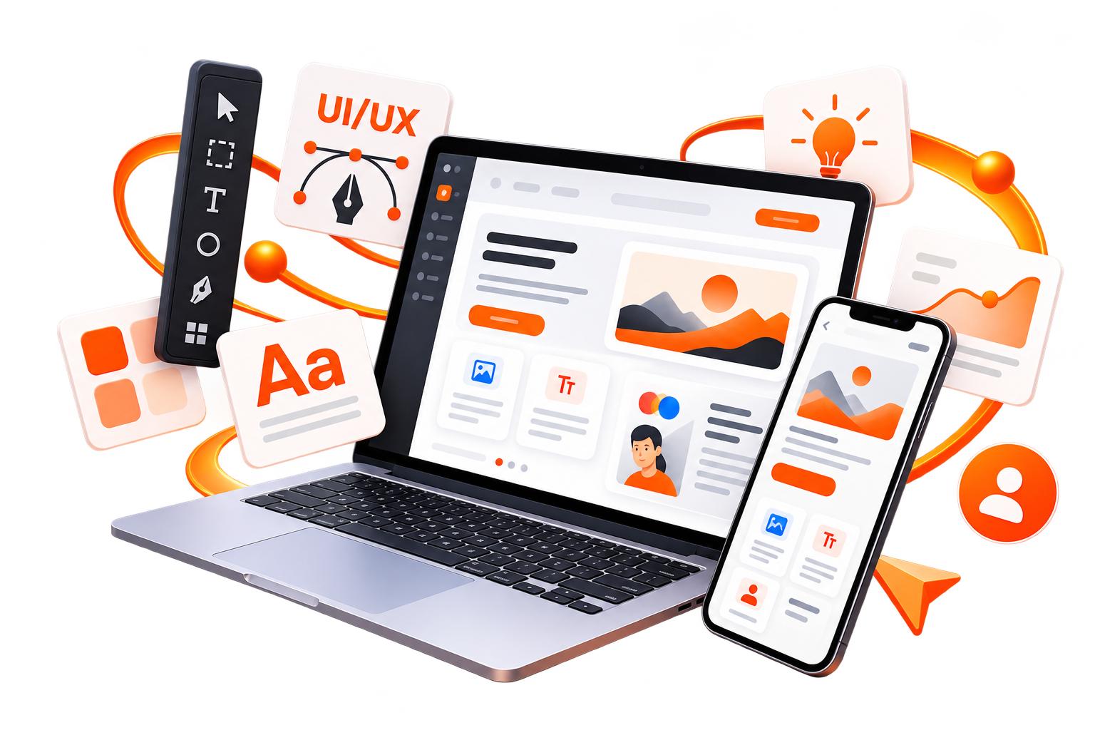 Digital experience design illustration