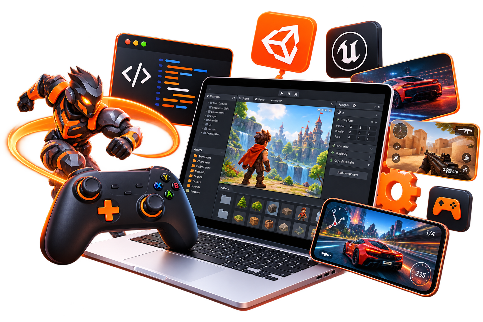 Game development illustration