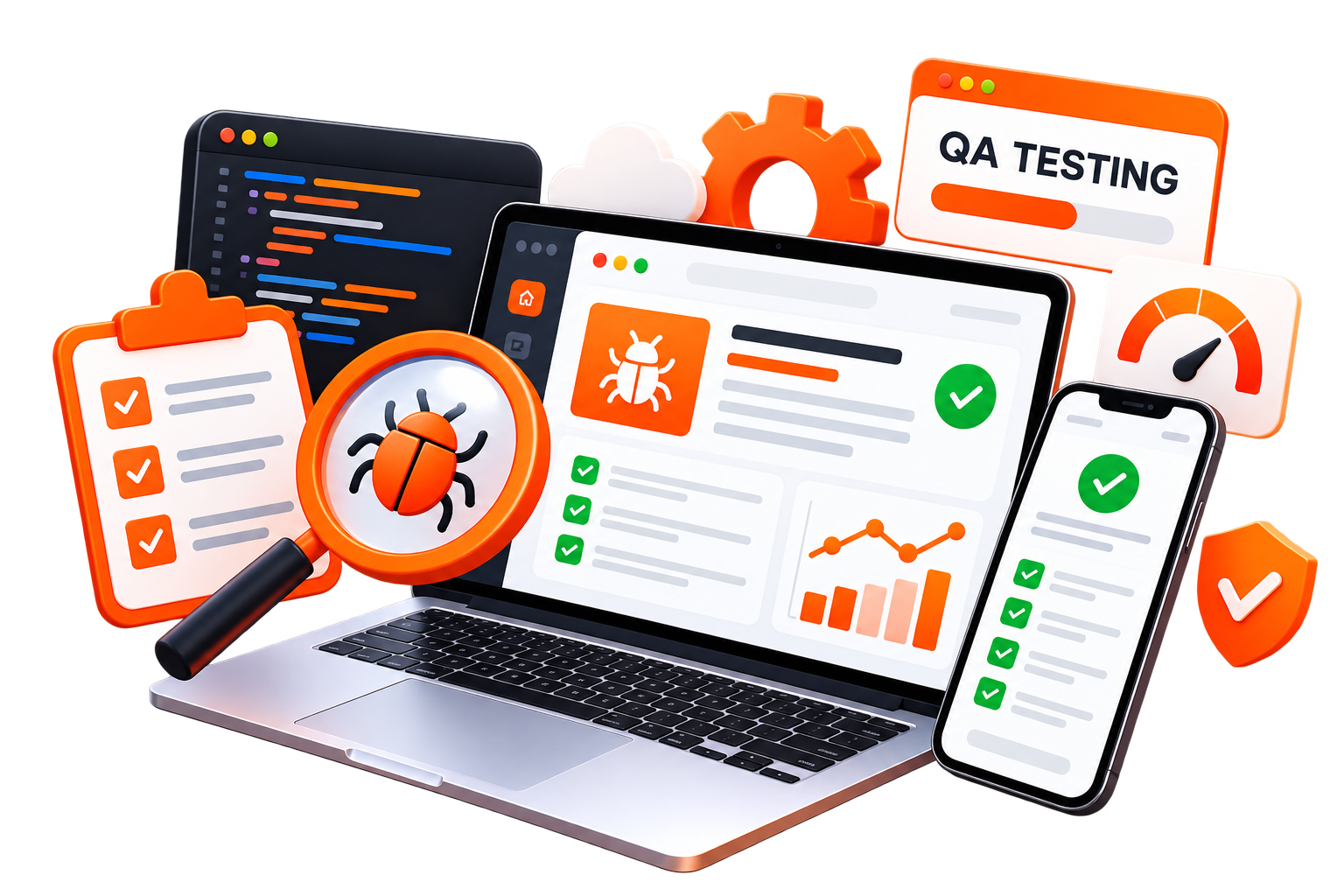 Testing and quality assurance illustration
