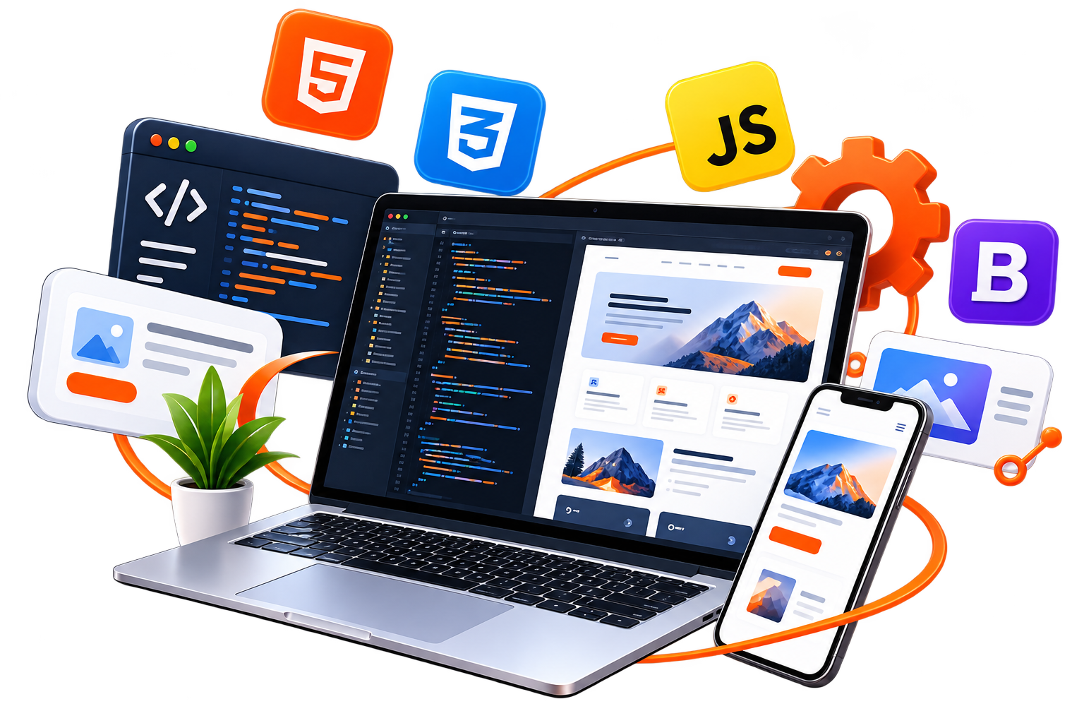 Web development illustration